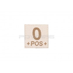 Bloodgroup velcro patch desert - O+ - 