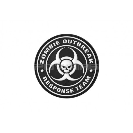 Zombie Outbreak velcro patch - White - 