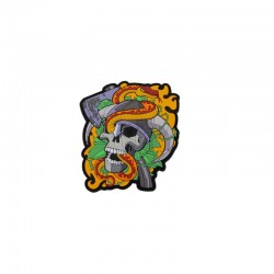 Viking Skull Head Collector Velcro patch - Fullcolor - 