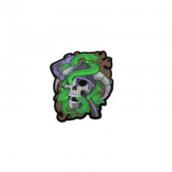 Viking Skull Head Collector Velcro patch - Fullcolor - 