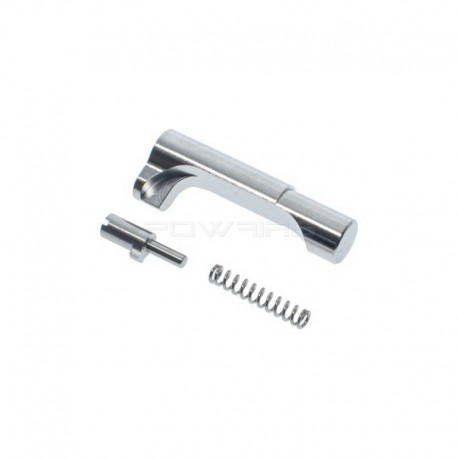 COWCOW Technology Match grade stainless steel Mag Release for TM Hi-capa - Silver