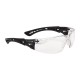 Bolle RUSH+ BSSI Polycarbonate Safety Glasses - Black / Clear