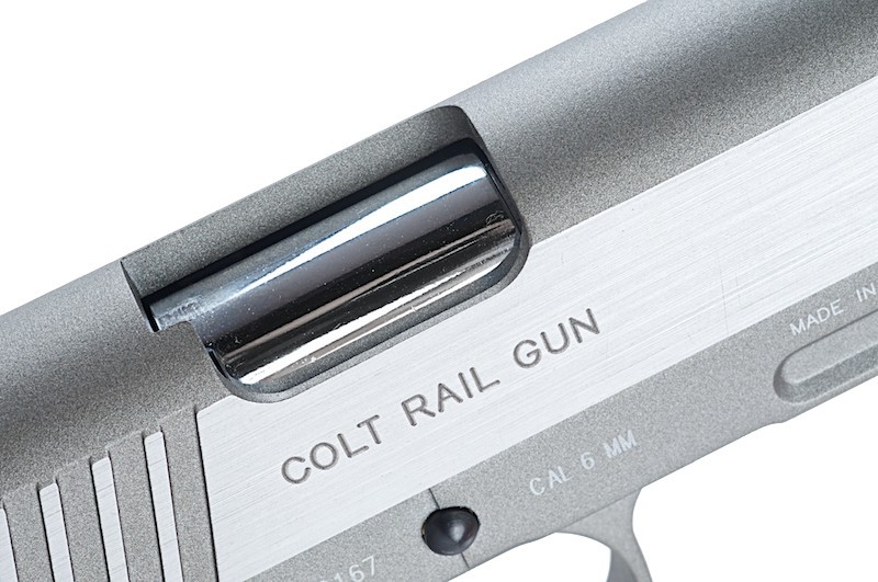 COLT 1911 RAIL GUN STAINLESS SILVER CO2 (KWC) – Airsoft Modélisme Lyon