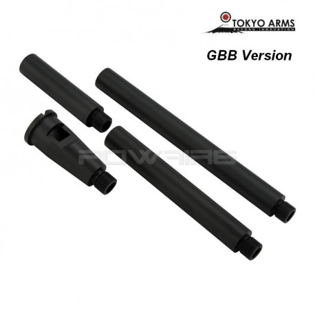 Tokyo Arms Multi-Length CNC Outer Barrel for GBB - Black - 