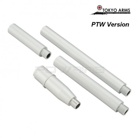 Tokyo Arms Multi-Length CNC Outer Barrel for PTW M4 - Silver - 