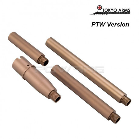 Tokyo Arms Multi-Length CNC Outer Barrel for PTW M4 - Sand - 