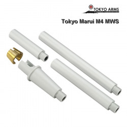 Tokyo Arms Multi-Length CNC Outer Barrel for Tokyo Marui M4 MWS - Silver - 