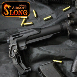 SLONG AIRSOFT Ngel of Death stock for M4 AEG / GBB - Black - 