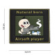 Natural Born Airsoft Player, Full Color Velcro patch - 