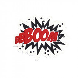 BOOM, Red Velcro patch - 