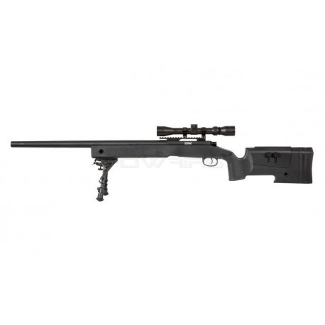 Specna Arms SA-S02 CORE™ Sniper Rifle with scope and bipod - Black - 